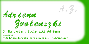 adrienn zvolenszki business card